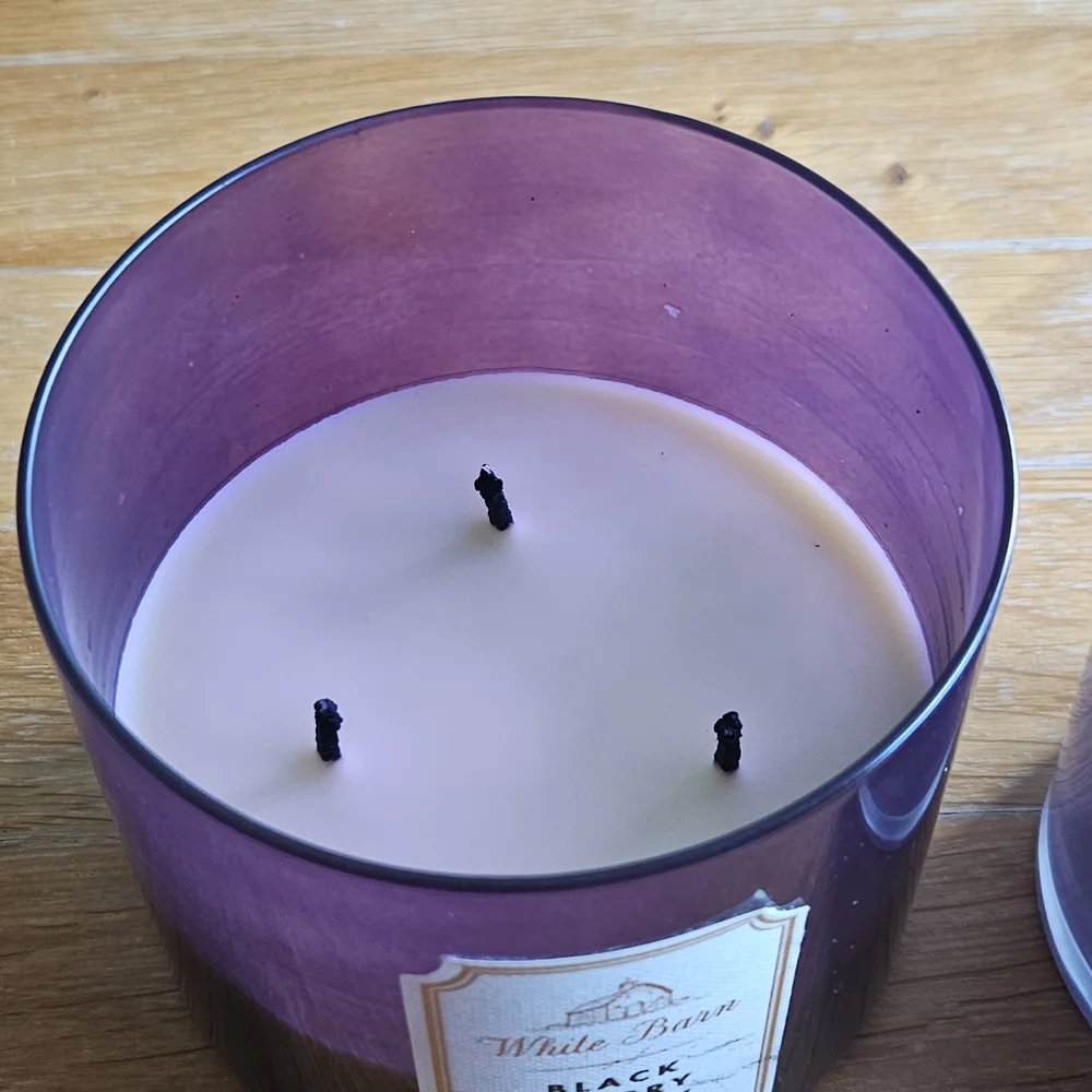 Yankee Candle Lemon Lavender and White Barn Black Cherry Merlot  Candle Set
